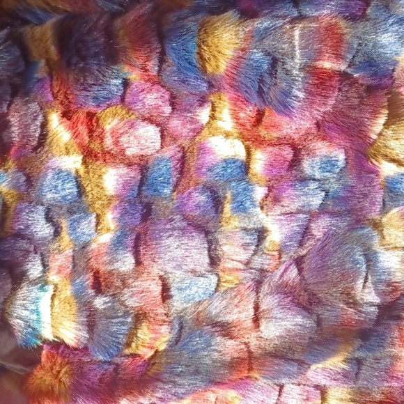 HOT & DELICIOUS Multicolor Faux Fur Vest. Feels very soft, silk lined - Picture 8 of 8